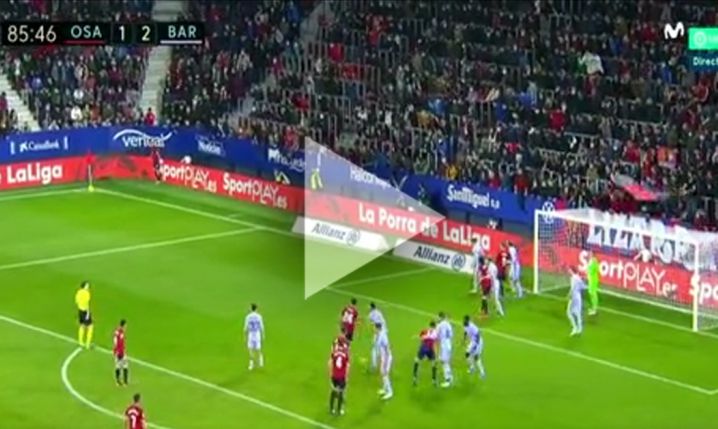 Osasuna strzela gola Barcelonie na 2-2! [VIDEO]